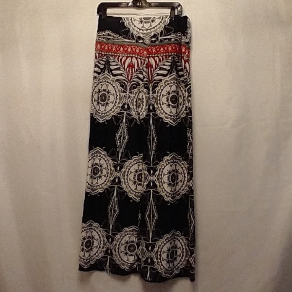 Everyday Knit Palazzo Pants L-XL Lounge Wear Multicolored Wide Leg High Rise